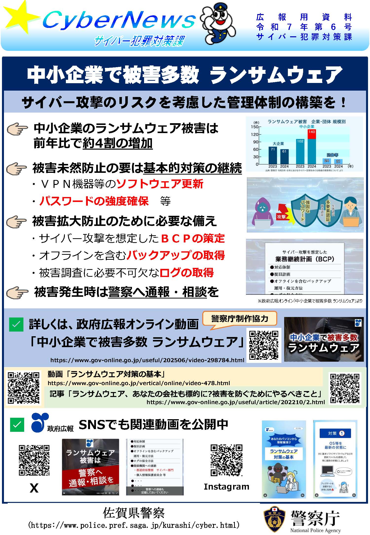サイバーニュース|サイバーニュース令和７年第６号および７号