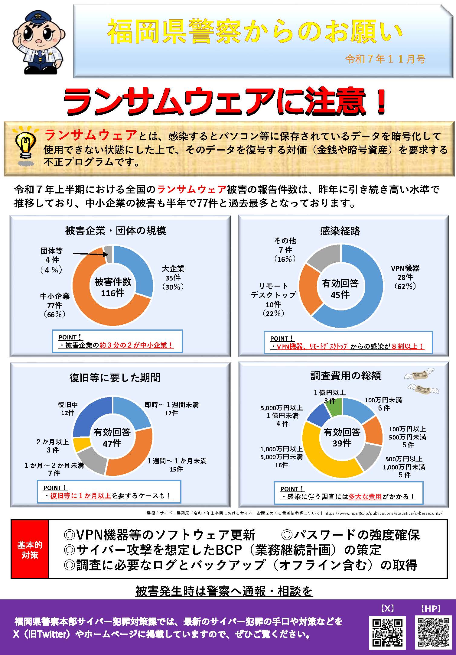 福岡県警察からのお願い（令和７年１１月号）